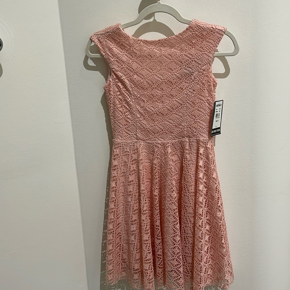 NWT Un Deux Troi dress. Girl size 12. STUNNING! soft pink/peach color. Lacy